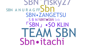 ニックネーム - SBN
