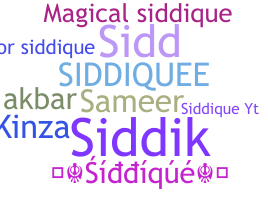 ニックネーム - Siddique