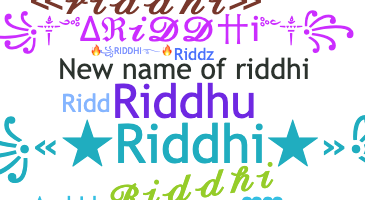 ニックネーム - riddhi