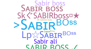 ニックネーム - Sabirboss