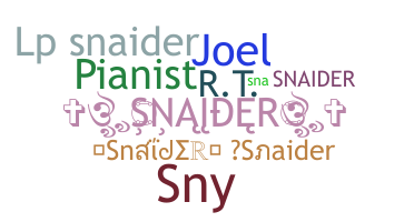 ニックネーム - Snaider