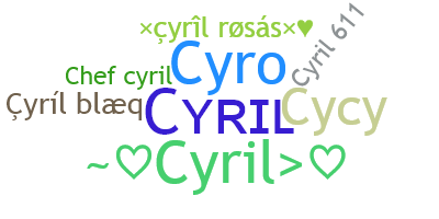 ニックネーム - Cyril