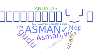 ニックネーム - Asman