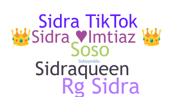 ニックネーム - Sidra