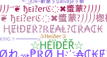 ニックネーム - Heider