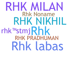 ニックネーム - RHK