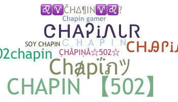 ニックネーム - Chapin