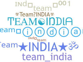 ニックネーム - TeamIndia
