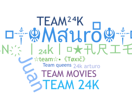 ニックネーム - Team24k