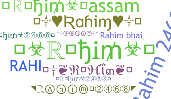ニックネーム - Rahim
