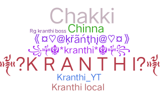 ニックネーム - Kranthi