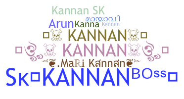 ニックネーム - Kannan