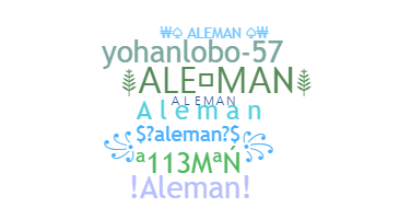 ニックネーム - Aleman