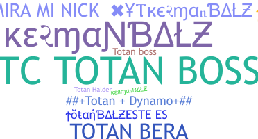ニックネーム - Totan