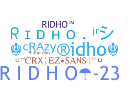 ニックネーム - Ridho
