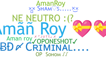 ニックネーム - Amanroy