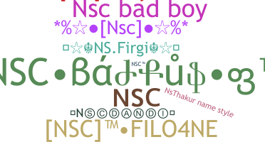 ニックネーム - nsc