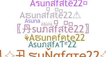 ニックネーム - Asunafate22