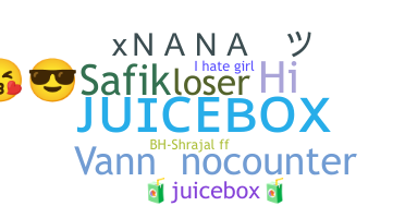 ニックネーム - Juicebox