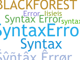 ニックネーム - Syntaxerror